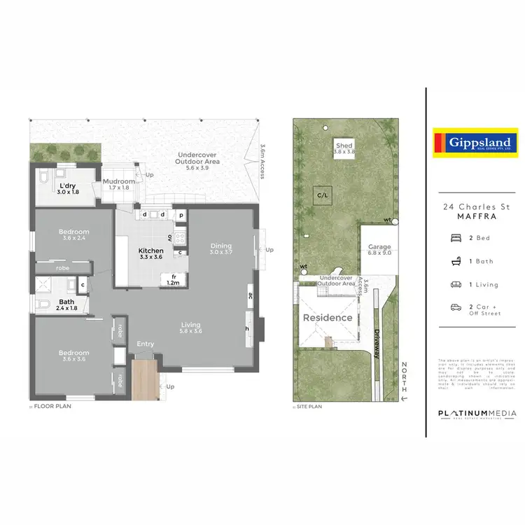 Floorplan of Homely house listing, 24 Charles Street, Maffra VIC 3860