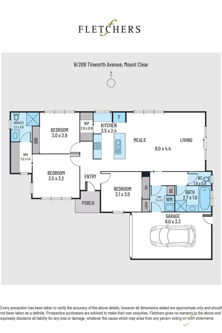 Floorplan of Homely townhouse listing, 9/209 Tinworth Avenue, Mount Clear VIC 3350