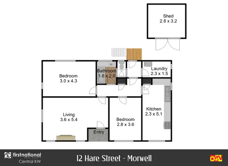 Floorplan of Homely house listing, 12 Hare Street, Morwell VIC 3840