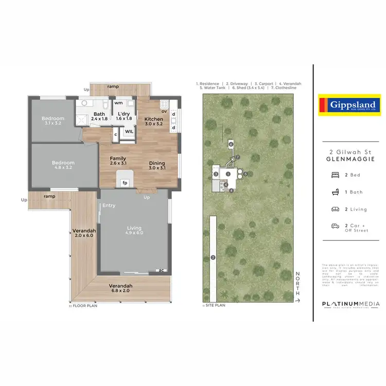 Floorplan of Homely rural property listing, 2 Gilwah Street, Glenmaggie VIC 3858