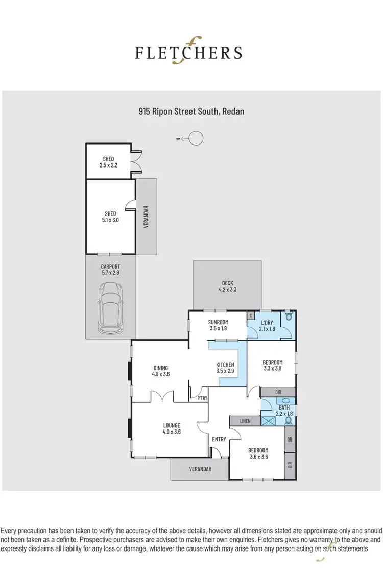 Floorplan of Homely house listing, 915 Ripon Street, Redan VIC 3350