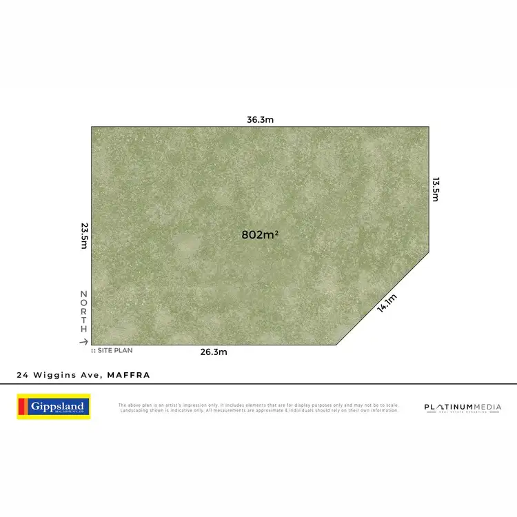 Floorplan of Homely land listing, 24 Wiggins Avenue, Maffra VIC 3860