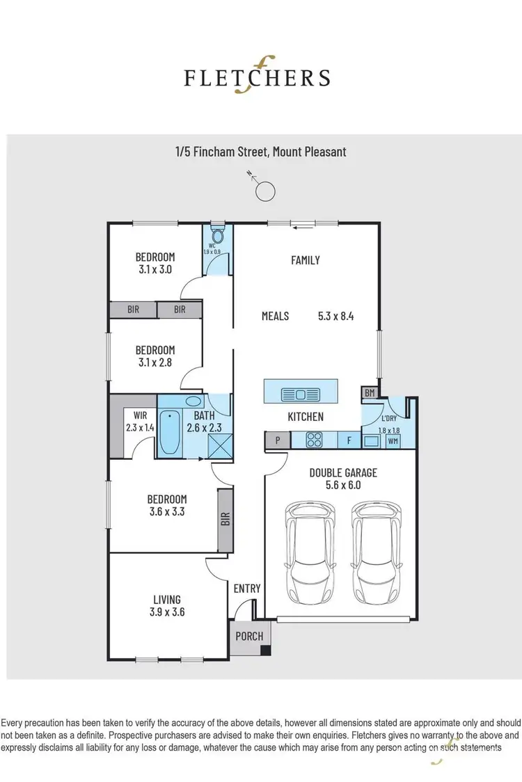 Floorplan of Homely townhouse listing, 1/5 Fincham Street, Mount Pleasant VIC 3350