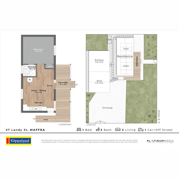 Floorplan of Homely house listing, 57 Landy Street, Maffra VIC 3860