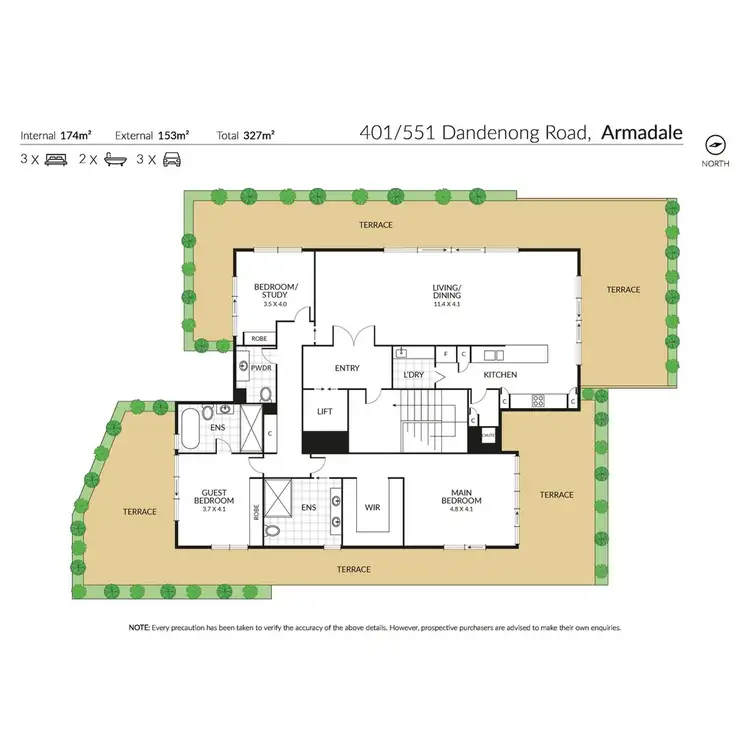 Floorplan of Homely apartment listing, 401/551 Dandenong Road, Armadale VIC 3143