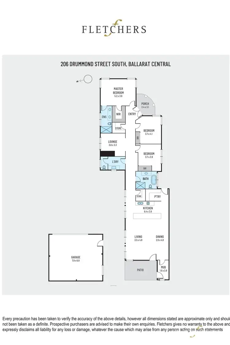 Floorplan of Homely house listing, 206 Drummond Street South, Ballarat Central VIC 3350