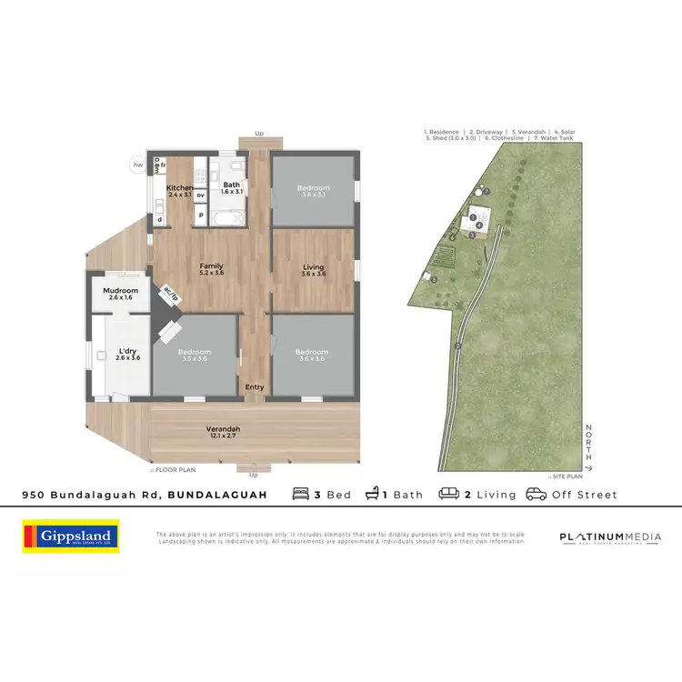 Floorplan of Homely rural property listing, 950 Bundalaguah Road, Bundalaguah VIC 3851