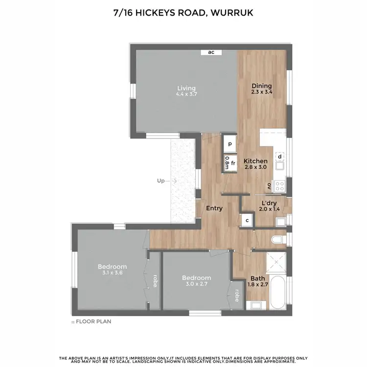 Floorplan of Homely unit listing, 7/16 Hickeys Road, Wurruk VIC 3850