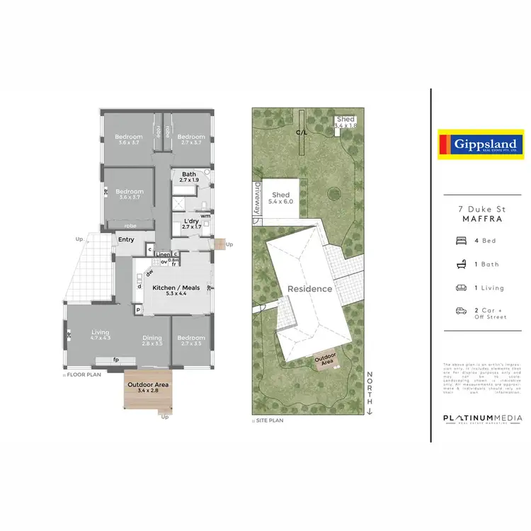 Floorplan of Homely house listing, 7 Duke Street, Maffra VIC 3860