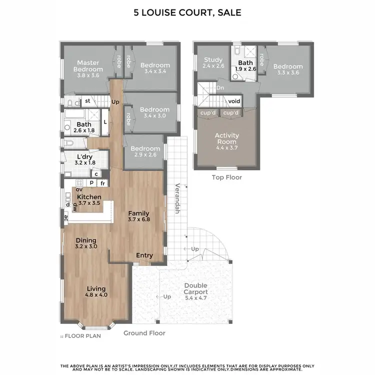 Floorplan of Homely house listing, 5 Louise Court, Sale VIC 3850