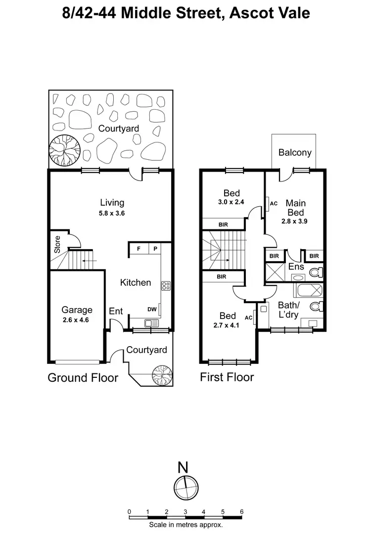 Floorplan of Homely townhouse listing, 8/42-44 Middle Street, Ascot Vale VIC 3032