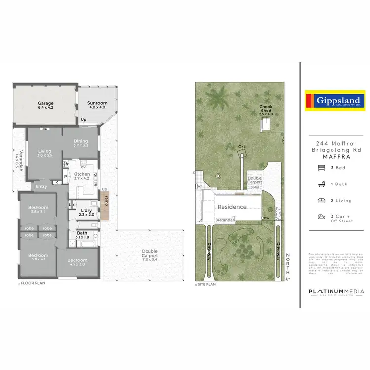 Floorplan of Homely house listing, 244 Maffra - Briagolong Road, Maffra VIC 3860
