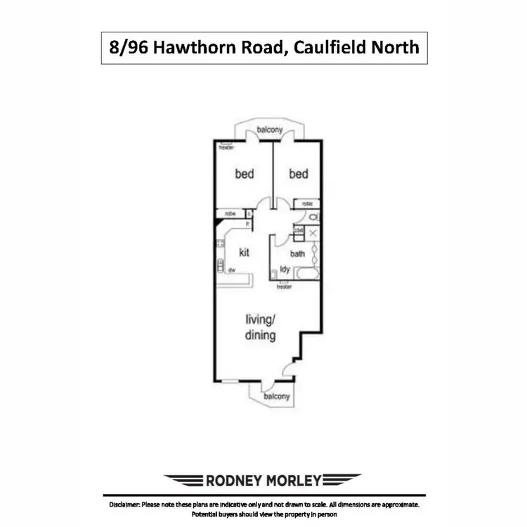 Floorplan of Homely apartment listing, 8/96 Hawthorn Road, Caulfield North VIC 3161