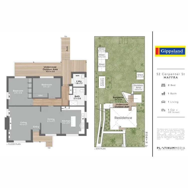 Floorplan of Homely house listing, 52 Carpenter Street, Maffra VIC 3860