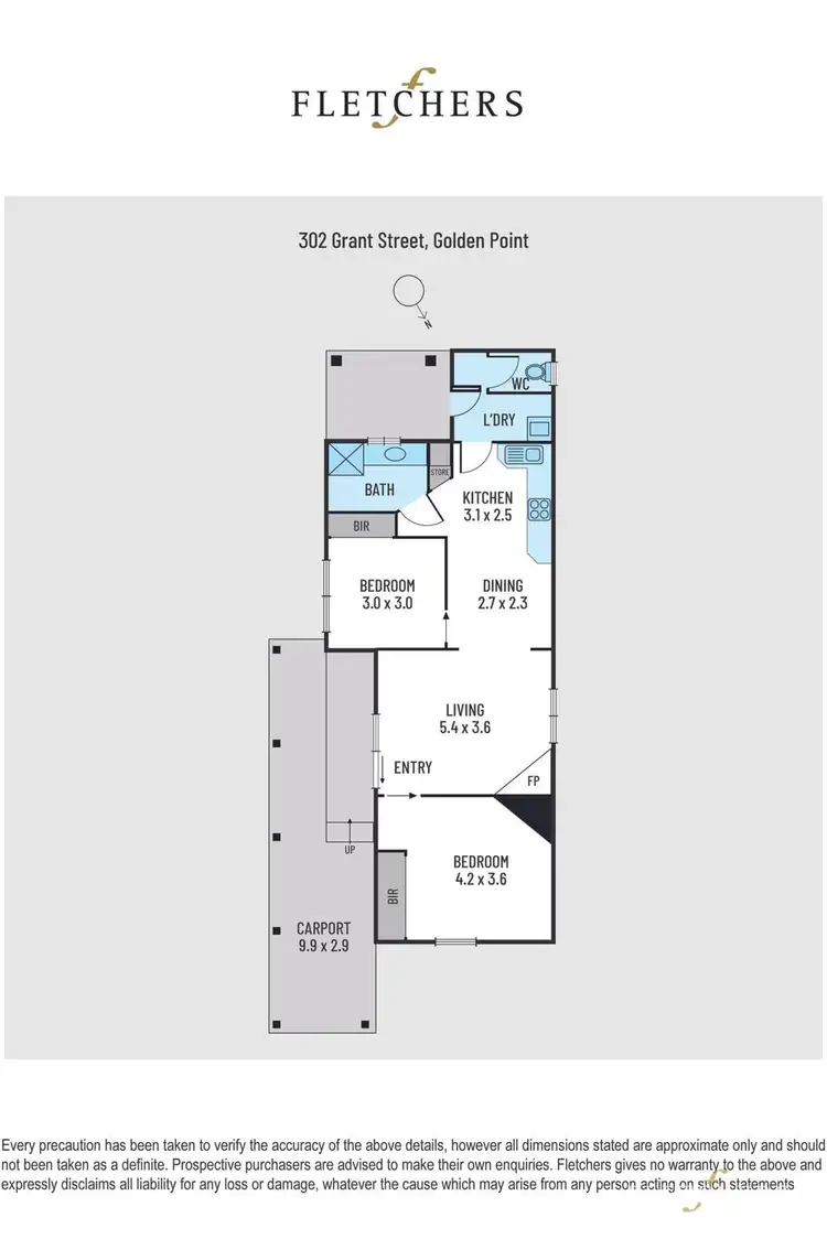 Floorplan of Homely house listing, 302 Grant Street, Golden Point VIC 3350