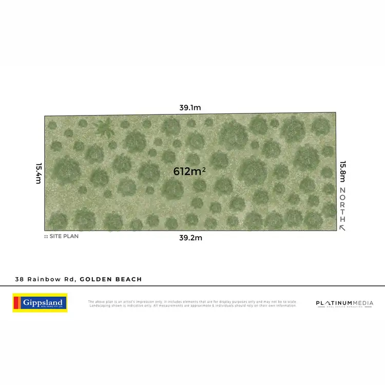 Floorplan of Homely land listing, 38 Rainbow Road, Golden Beach VIC 3851