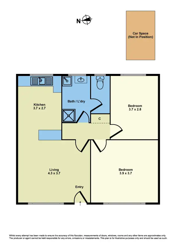 Floorplan of Homely apartment listing, 8/205 Mason Street, Newport VIC 3015