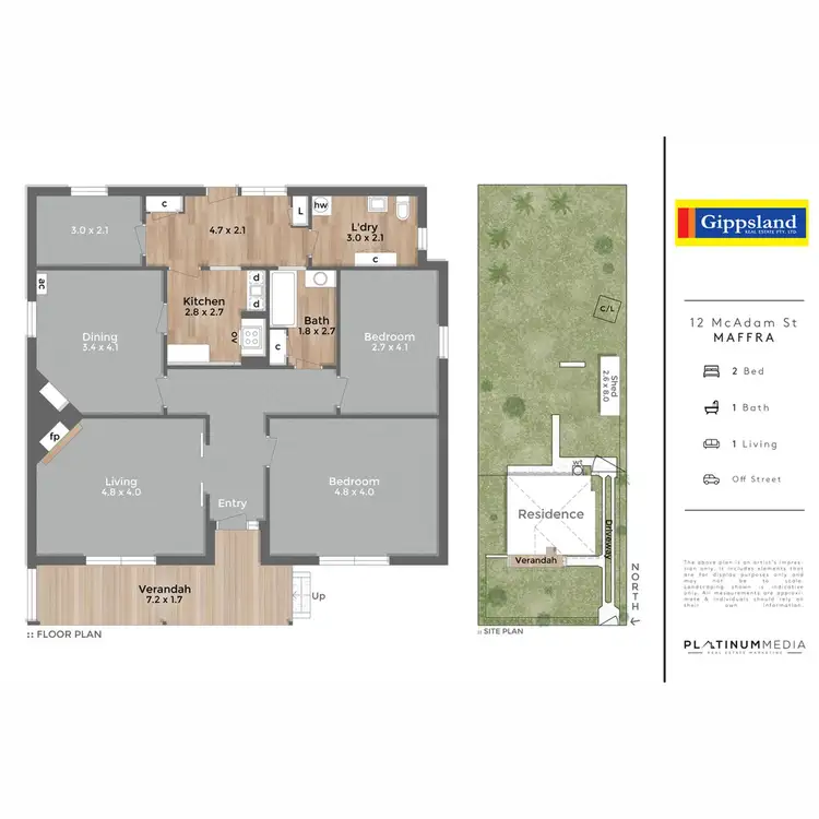Floorplan of Homely house listing, 12 McAdam Street, Maffra VIC 3860