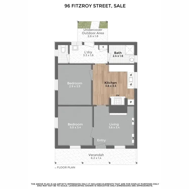 Floorplan of Homely house listing, 96 Fitzroy Street, Sale VIC 3850