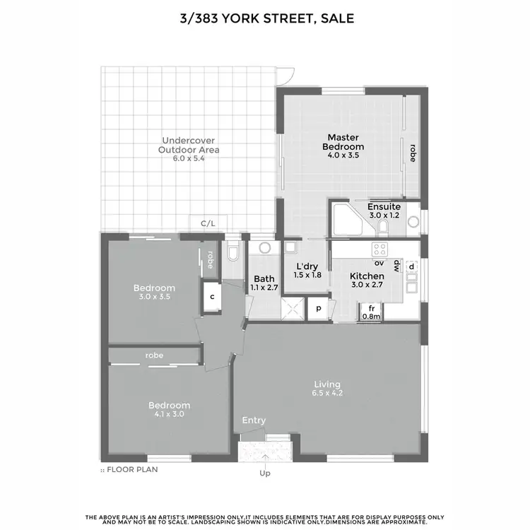 Floorplan of Homely unit listing, 3/383-385 York Street, Sale VIC 3850