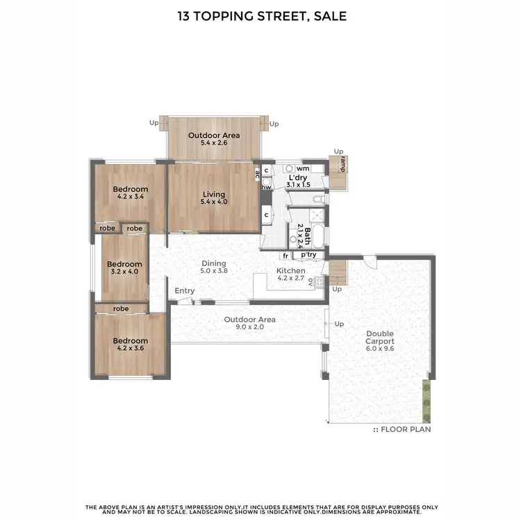 Floorplan of Homely house listing, 13 Topping Street, Sale VIC 3850