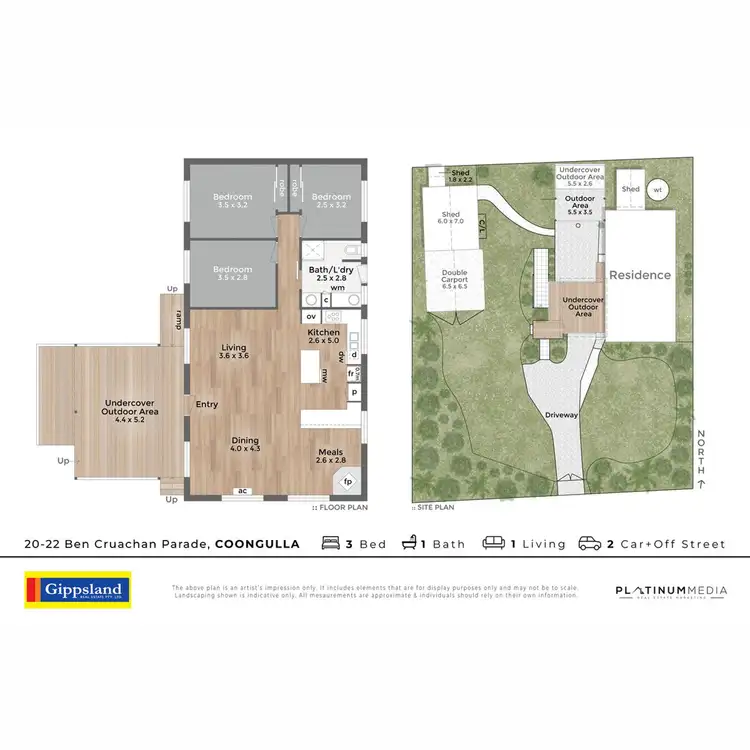 Floorplan of Homely house listing, 20-22 Ben Cruachan Parade, Coongulla VIC 3860