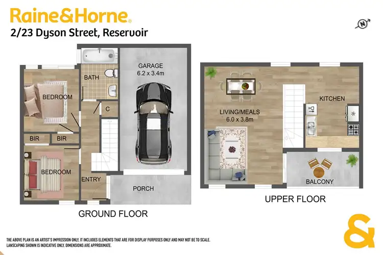 Floorplan of Homely townhouse listing, 3/23 Dyson Street, Reservoir VIC 3073