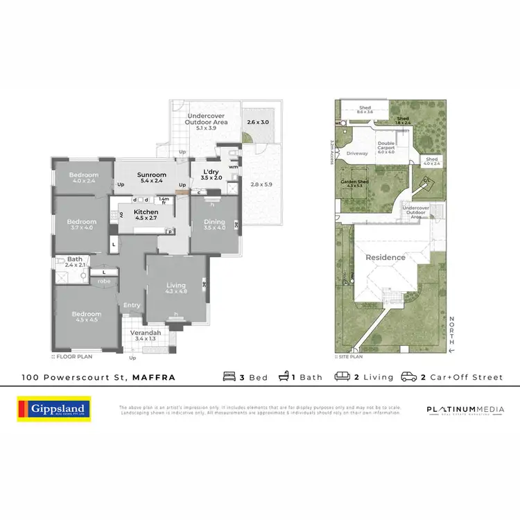 Floorplan of Homely house listing, 100 Powerscourt Street, Maffra VIC 3860