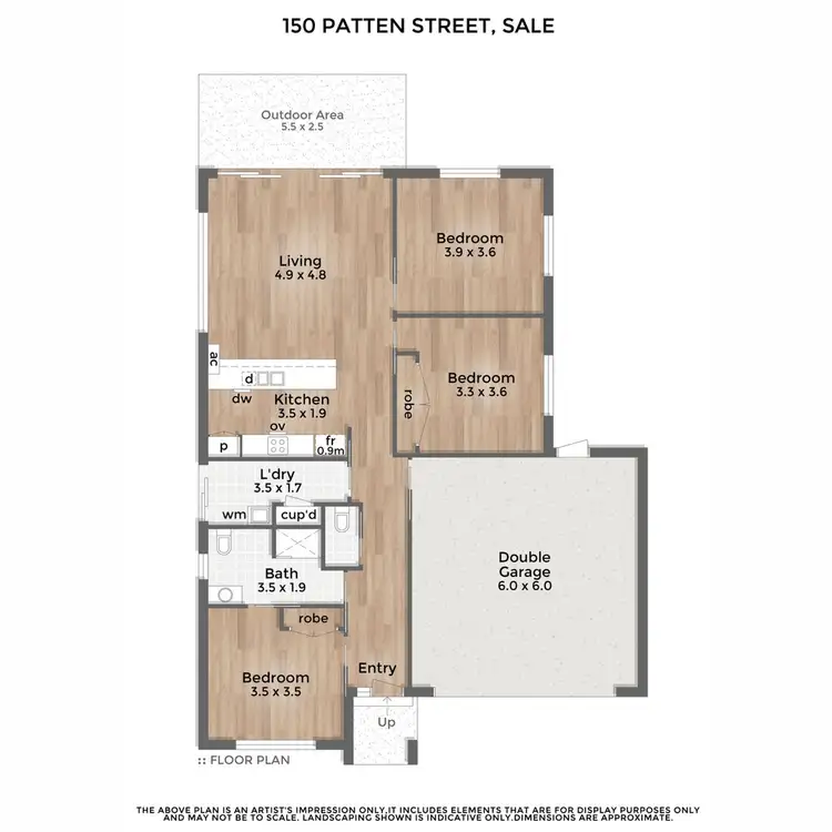 Floorplan of Homely house listing, 150 Patten Street, Sale VIC 3850