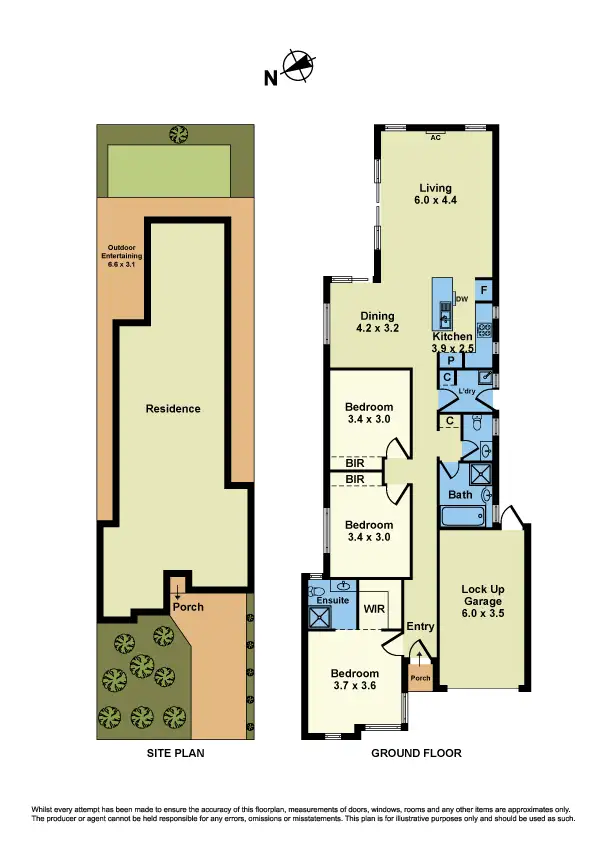 Floorplan of Homely townhouse listing, 49 Greene Street, South Kingsville VIC 3015