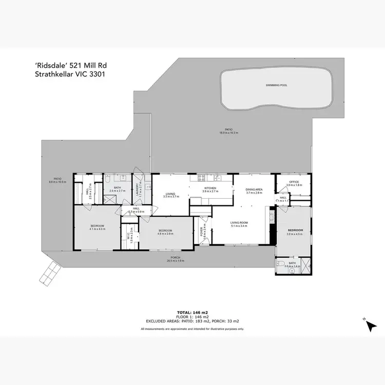 Floorplan of Homely rural property listing, 521 Mill Road, Strathkellar VIC 3301