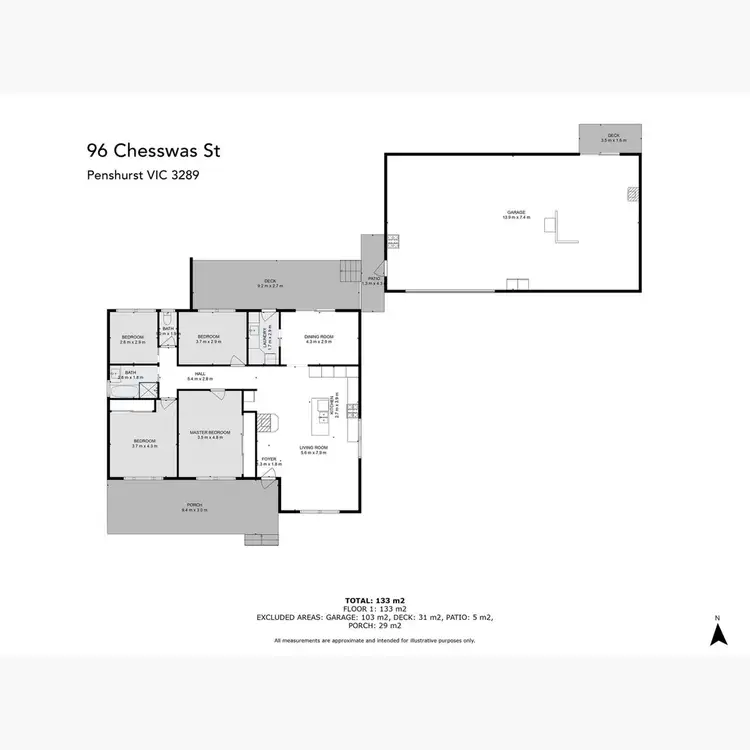 Floorplan of Homely house listing, 96 Chesswas Street, Penshurst VIC 3289