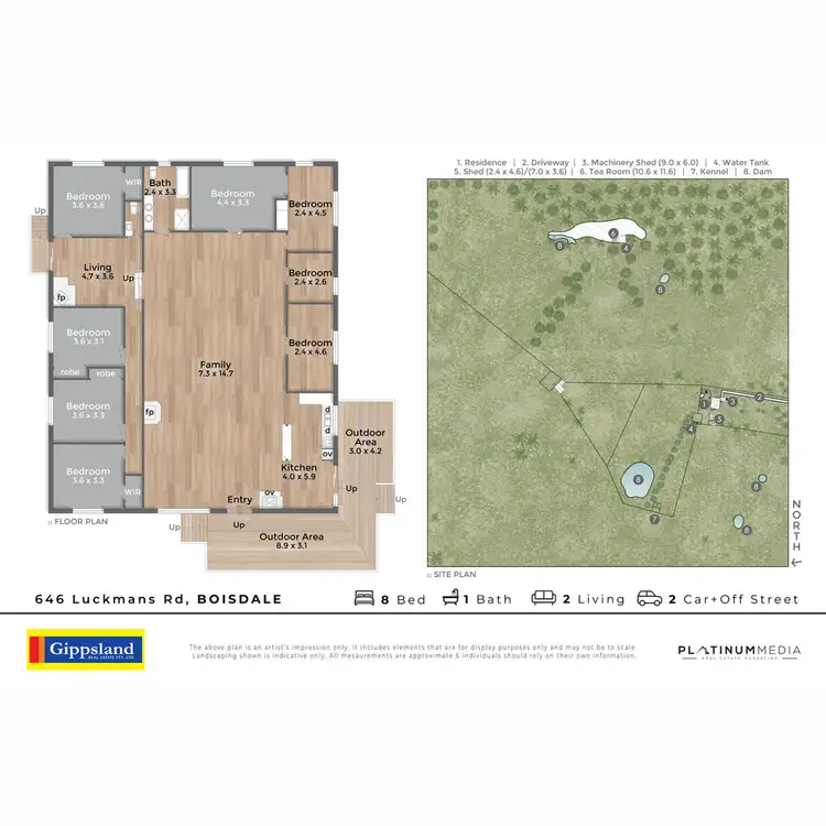 Floorplan of Homely rural property listing, 646 Luckmans Road, Boisdale VIC 3860