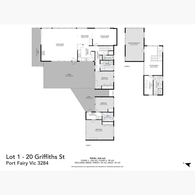 Floorplan of Homely house listing, Lot 1 & Lot 3, 20 Griffiths Street, Port Fairy VIC 3284