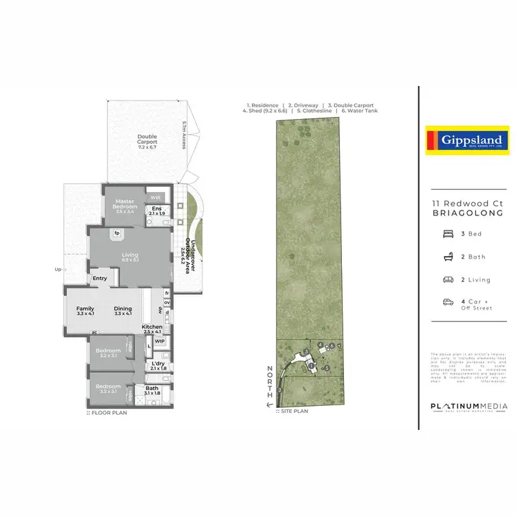 Floorplan of Homely house listing, 11 Redwood Court, Briagolong VIC 3860