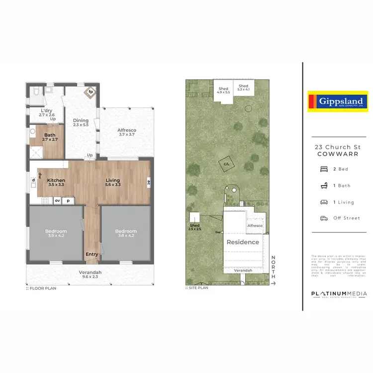 Floorplan of Homely house listing, 23 Church Street, Cowwarr VIC 3857