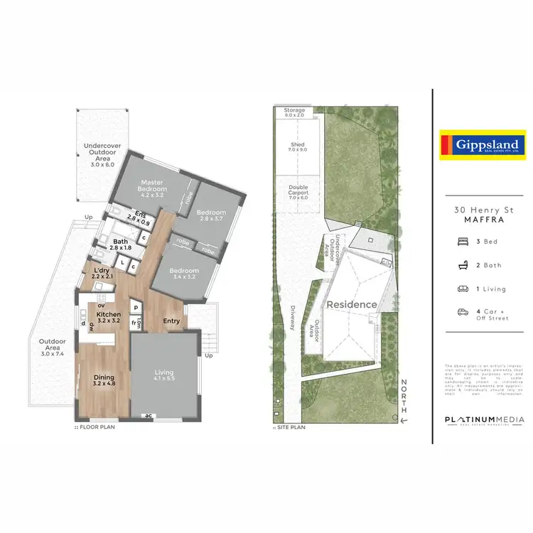 Floorplan of Homely house listing, 30 Henry Street, Maffra VIC 3860