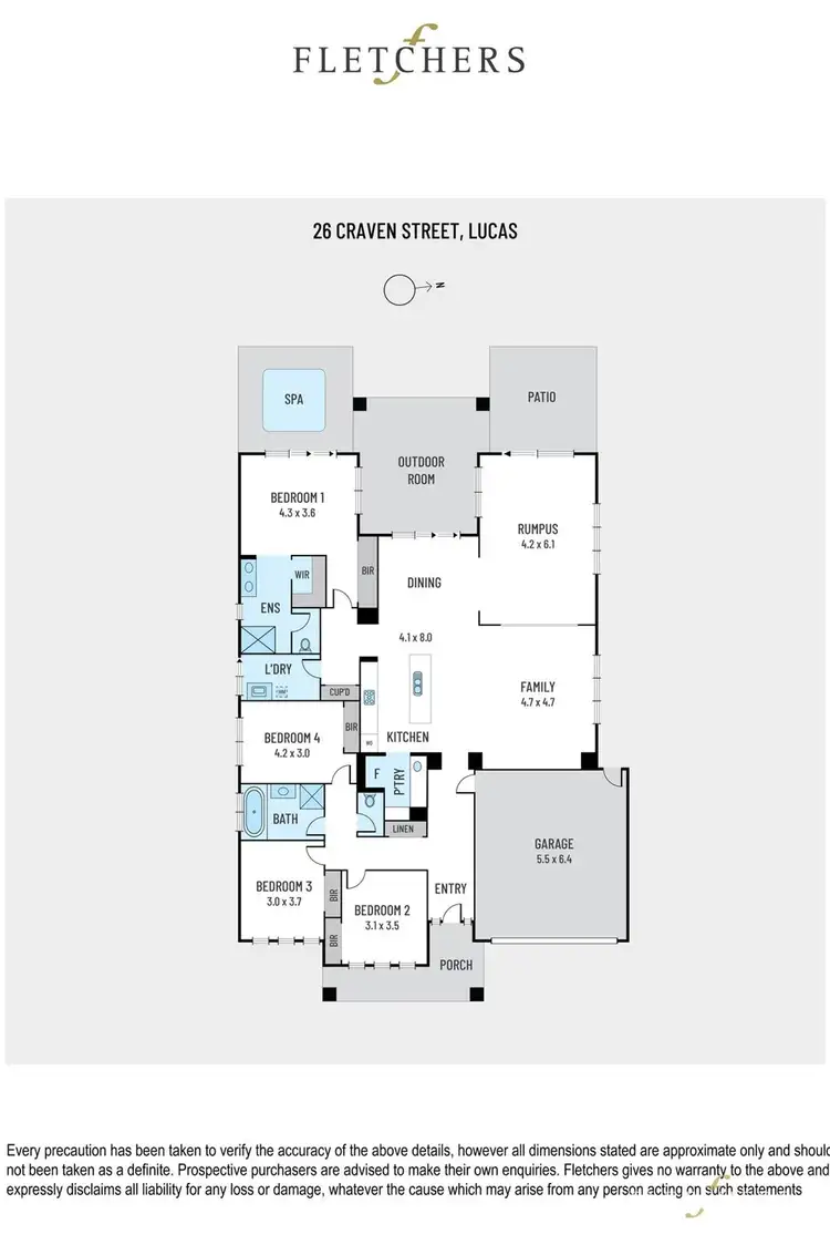 Floorplan of Homely house listing, 26 Craven Street, Lucas VIC 3350