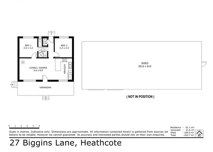 Floorplan of Homely house listing, 27 Biggins Lane, Heathcote VIC 3523