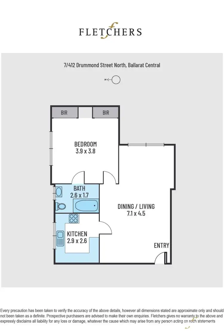 Floorplan of Homely apartment listing, 7/412 Drummond Street North, Ballarat Central VIC 3350