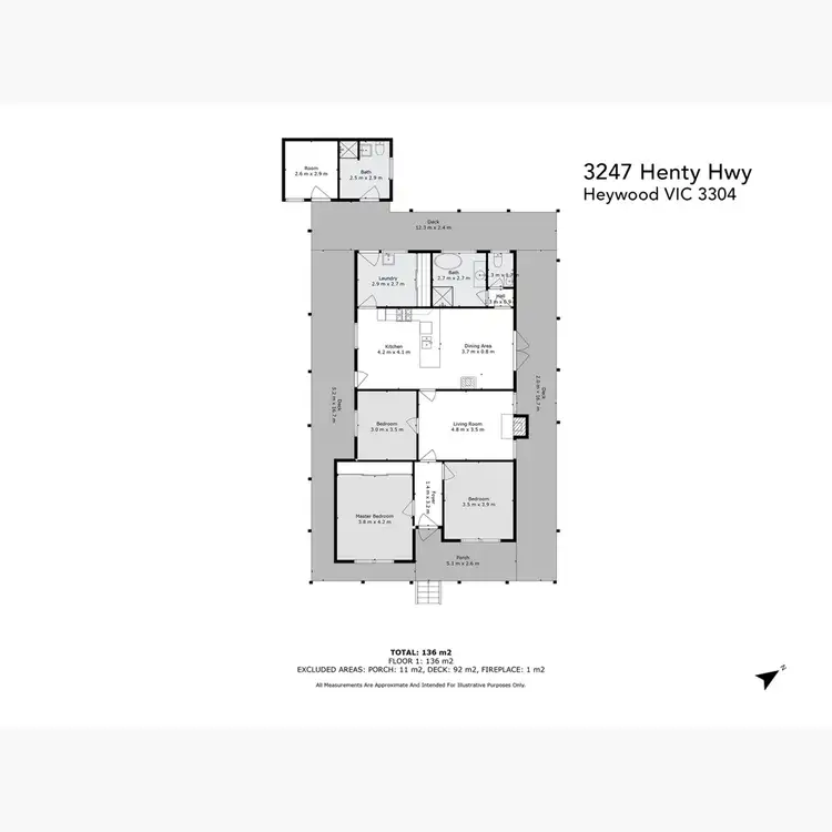 Floorplan of Homely rural property listing, 3247 Henty Highway, Heywood VIC 3304