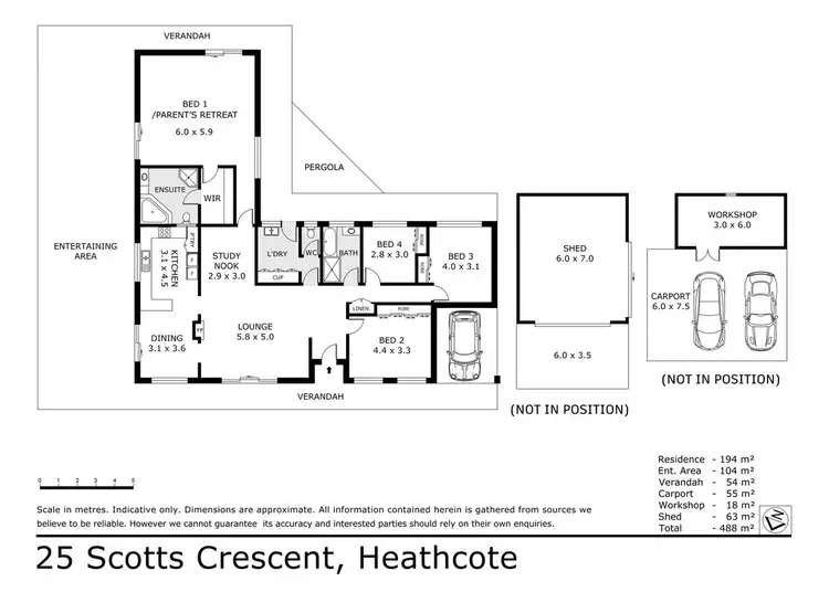 Floorplan of Homely house listing, 25 Scotts Crescent, Heathcote VIC 3523