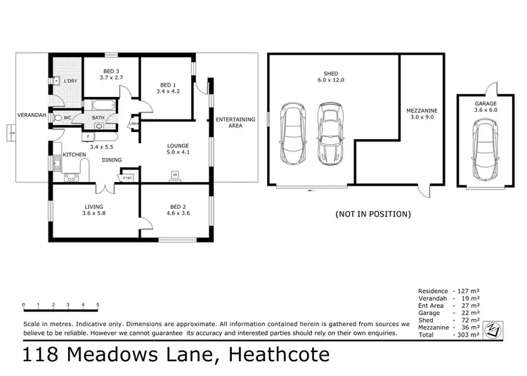 Floorplan of Homely house listing, 118 Meadows Lane, Heathcote VIC 3523