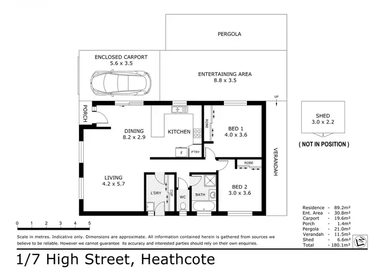 Floorplan of Homely house listing, 1/7 High Street, Heathcote VIC 3523