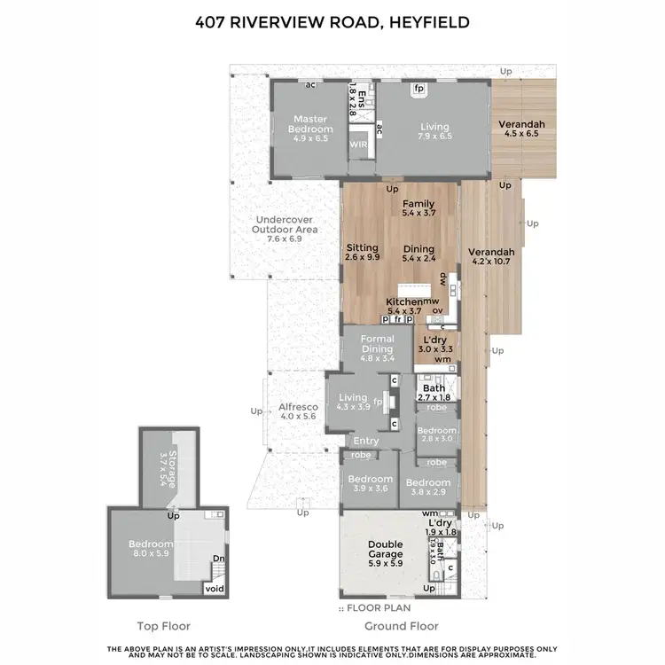 Floorplan of Homely house listing, 407 Riverview Road, Heyfield VIC 3858