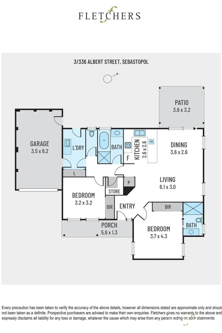 Floorplan of Homely townhouse listing, 3/336 Albert Street, Sebastopol VIC 3356