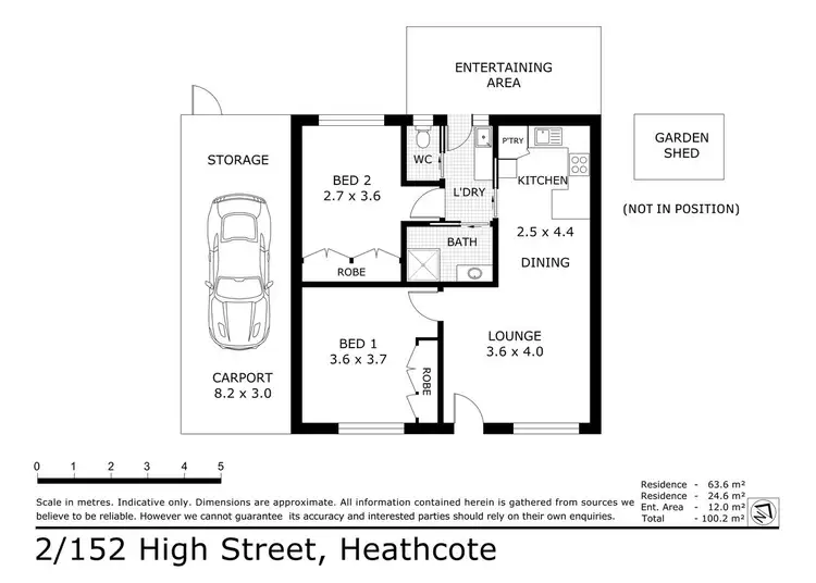 Floorplan of Homely unit listing, 2/152 High Street, Heathcote VIC 3523