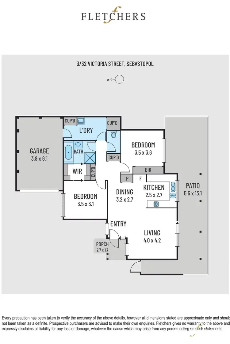 Floorplan of Homely townhouse listing, 3/32 Victoria Street, Sebastopol VIC 3356