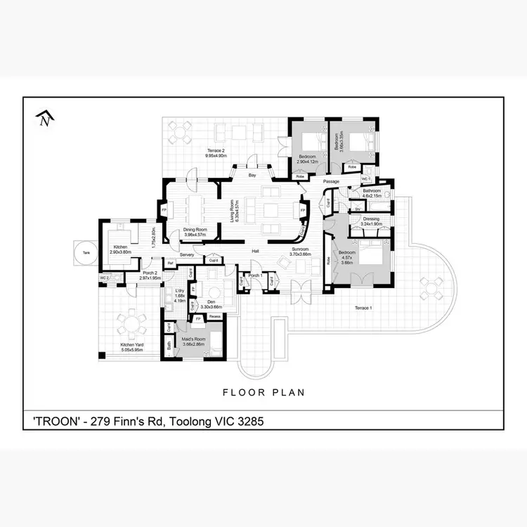 Floorplan of Homely house listing, Troon 279 Finns Road, Toolong VIC 3285