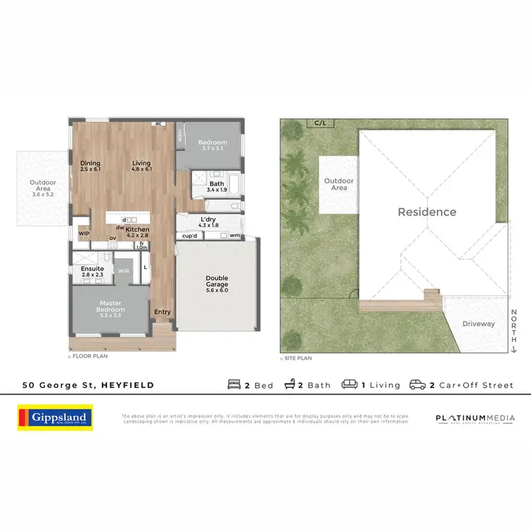 Floorplan of Homely townhouse listing, 50 George Street, Heyfield VIC 3858